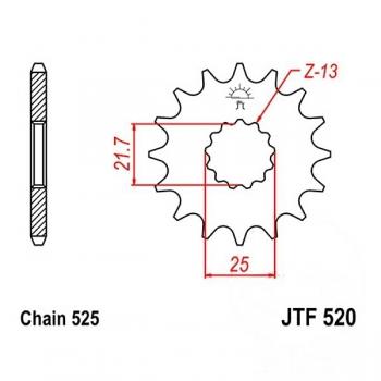 JT Ritzel 14Z Teilung 525