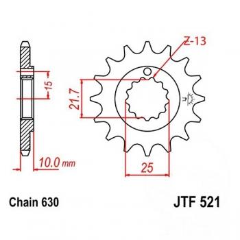 JT Ritzel 15Z Teilung 630