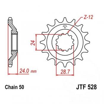 JT Ritzel 17Z Teilung 530