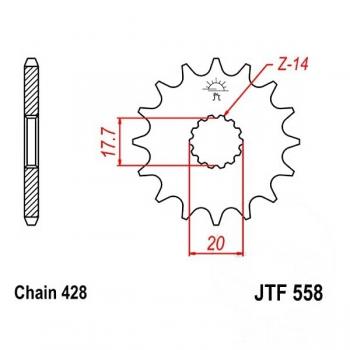 JT Ritzel 13Z Teilung 428