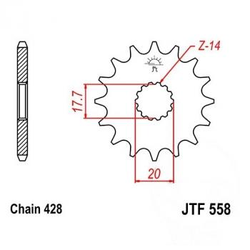 JT Ritzel 20Z Teilung 428