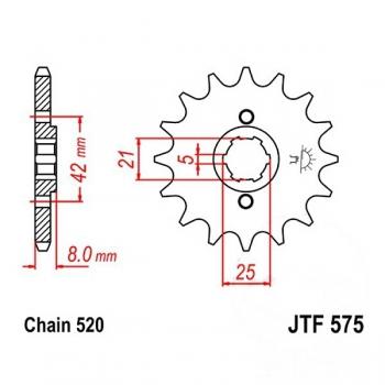 JT Ritzel 15Z Teilung 520