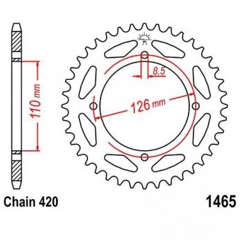 JT Kettenrad Stahl 46Z Teilung 420