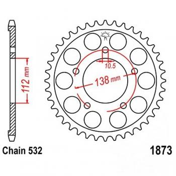 JT Kettenrad Stahl 48Z Teilung 532