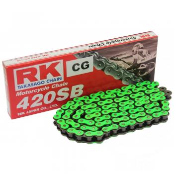 Kette RK grün GN420SB 124 Glieder offen mit Clipschloss