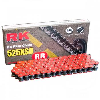 Kette RK rot RT525XSO 118 Glieder offen mit Nietschloss