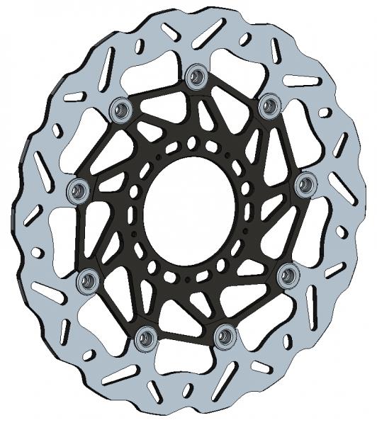 Wave Bremsscheibe vorne links BRAKING WK139L für Kawasaki ER6F, ER6N, Versys