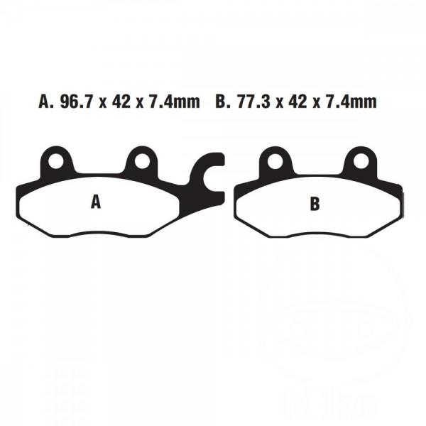 Bremsbelag EBC MXS165 vorne rechts