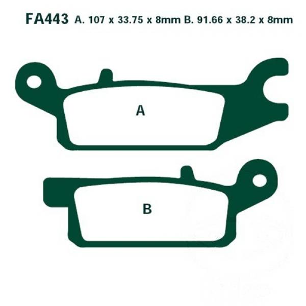 Bremsbelag EBC FA443R vorne links