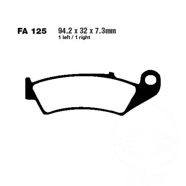 Bremsbelag EBC FA125R vorne