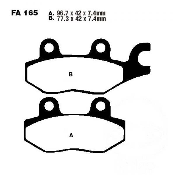 Bremsbelag EBC FA165R vorne links