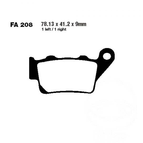 Bremsbelag EBC FA208R vorne