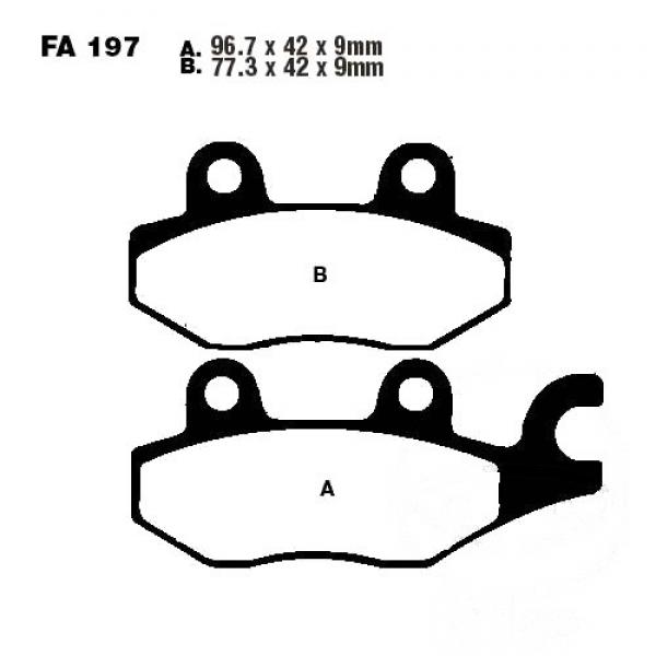 Bremsbelag EBC FA197HH vorne