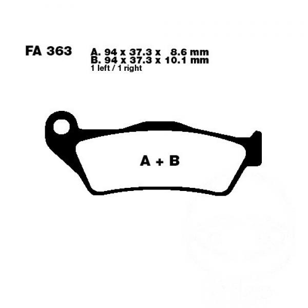 Bremsbelag EBC FA363HH vorne