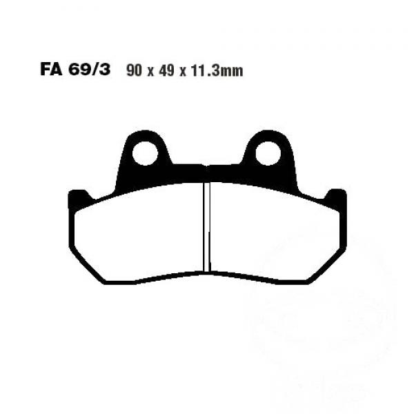 Bremsbelag EBC FA069/3HH vorne
