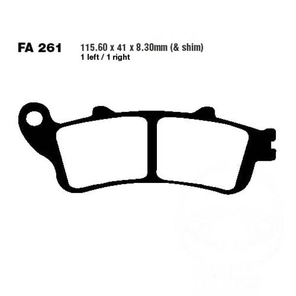 Bremsbelag EBC FA261HH vorne