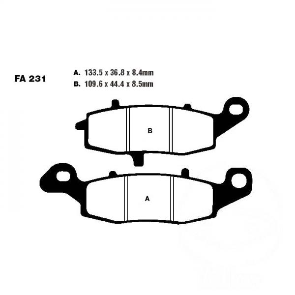 Bremsbelag EBC FA231HH vorne rechts