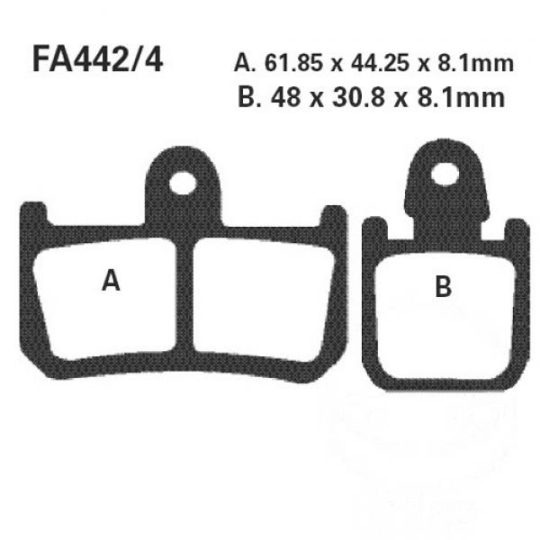 Bremsbelag EBC FA442/4 vorne