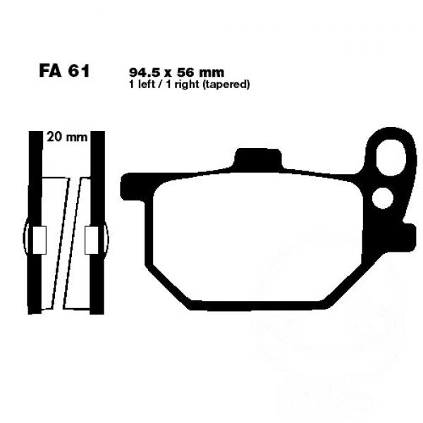 Bremsbelag EBC FA061 vorne