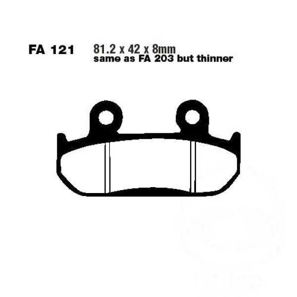 Bremsbelag EBC FA121 vorne