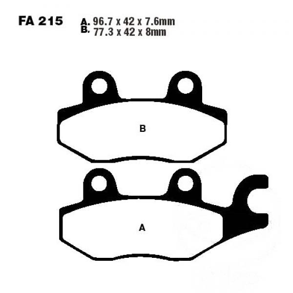 Bremsbelag EBC FA215 vorne rechts