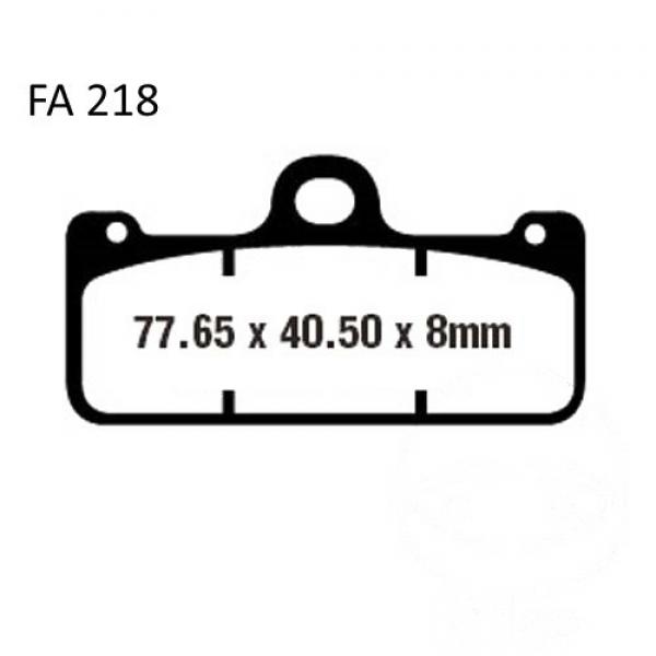 Bremsbelag EBC EPFA218/2H für Bremszange Brembo 4 Kolben P32/36 radial