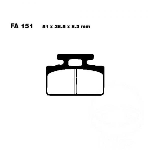 Bremsbelag EBC SFA151 vorne