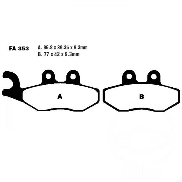 Bremsbelag EBC SFA353HH vorne