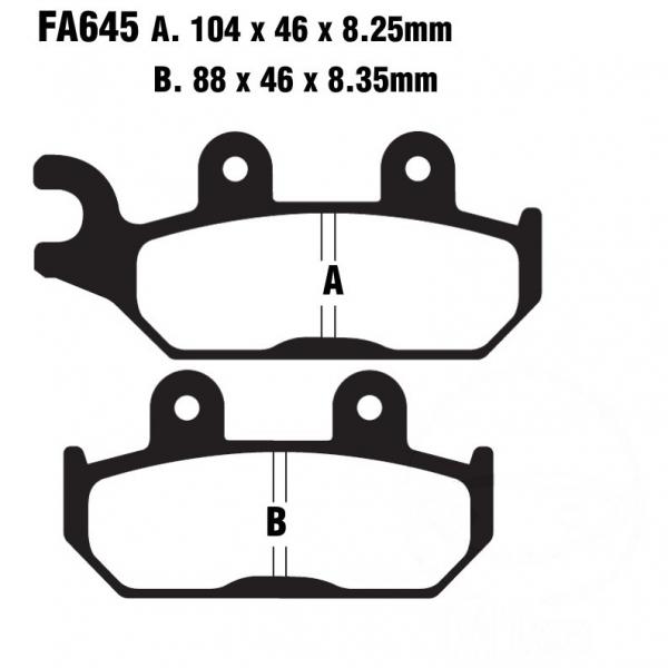 Bremsbelag EBC FA645TT vorne rechts