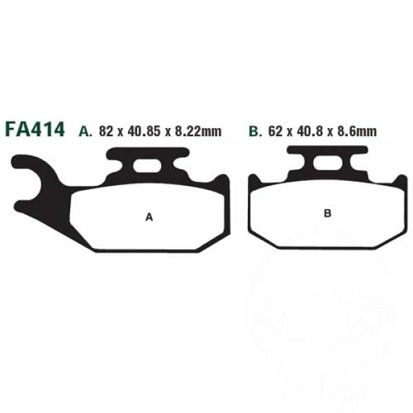 Bremsbelag EBC FA414TT vorne rechts