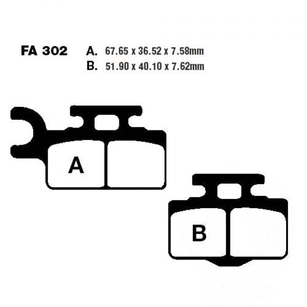 Bremsbelag EBC FA302TT vorne