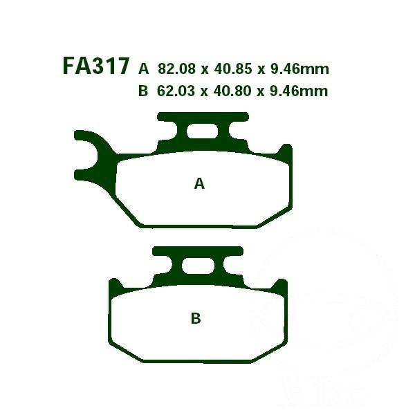 Bremsbelag EBC FA317TT vorne rechts