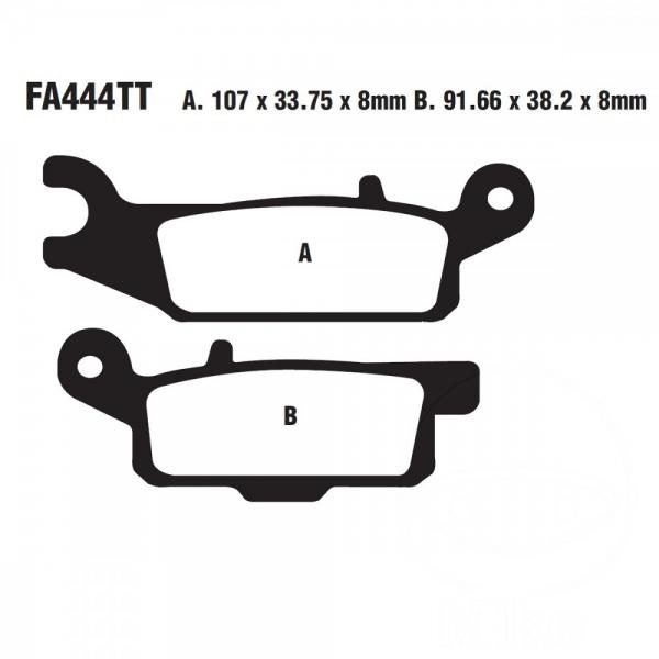 Bremsbelag EBC FA444TT vorne rechts