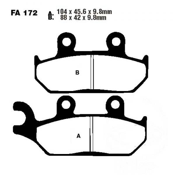 Bremsbelag EBC FA172TT vorne