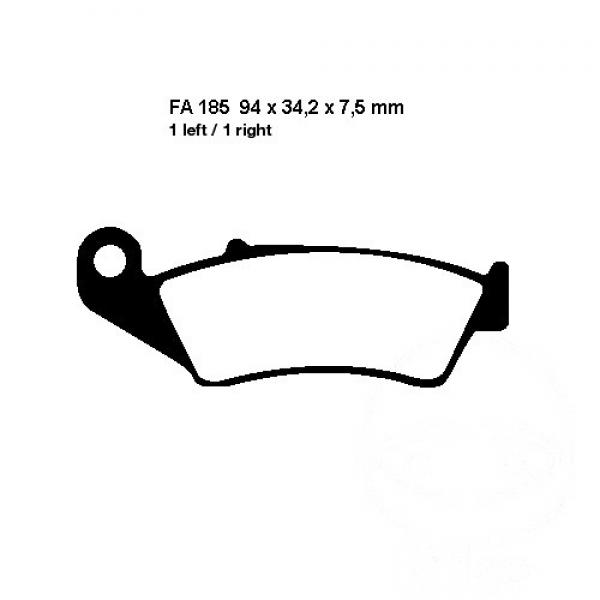 Bremsbelag EBC FA185TT vorne