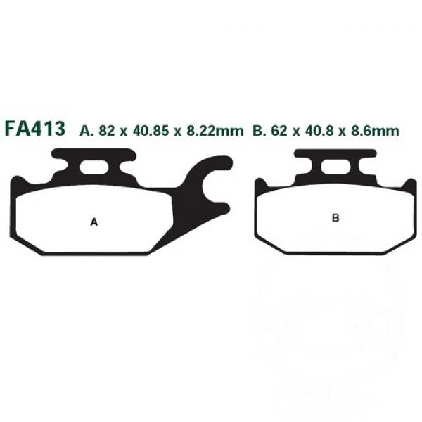 Bremsbelag EBC FA413R vorne links