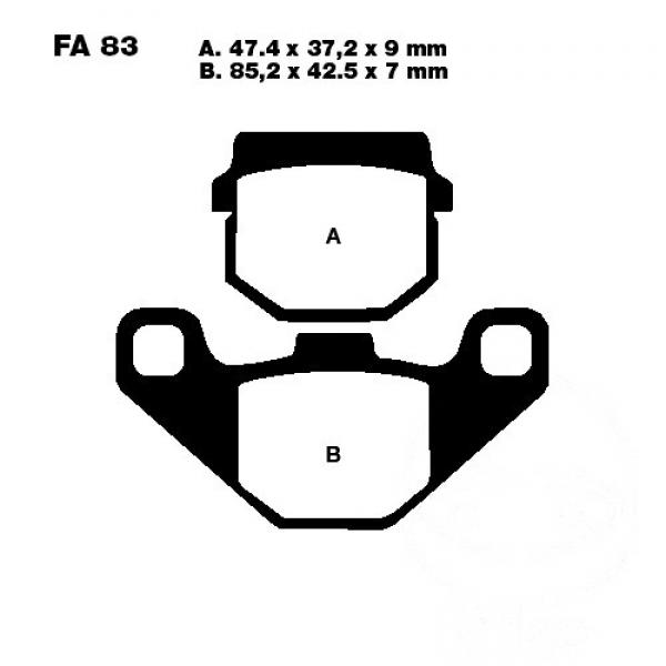 Bremsbelag EBC SFAC083 vorne