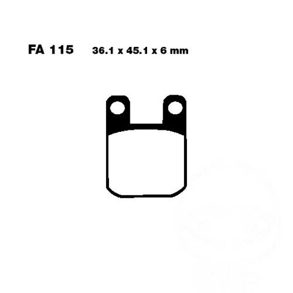 Bremsbelag EBC SFAC115 vorne für AJP Sattel