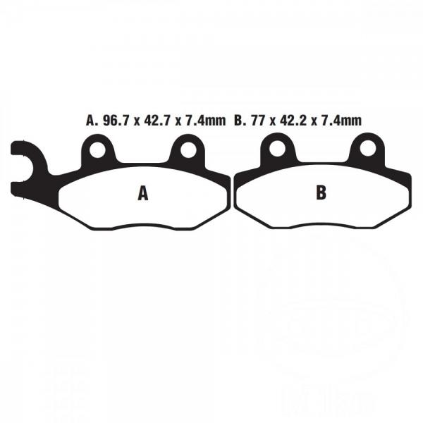 Bremsbelag EBC MXS135 hinten