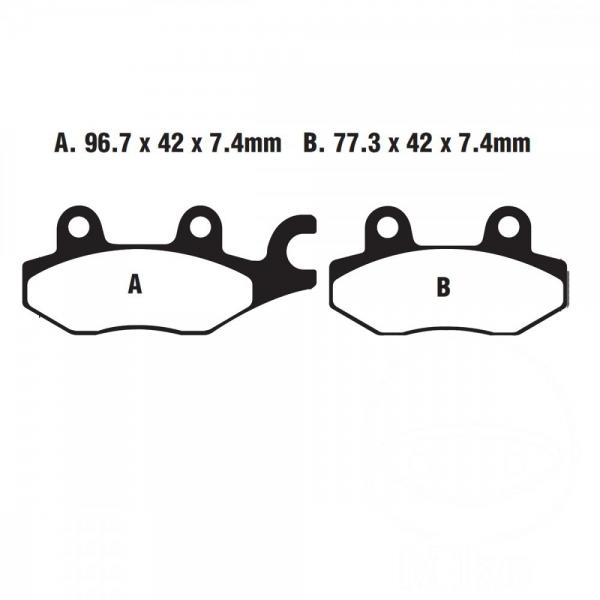 Bremsbelag EBC MXS165 hinten links