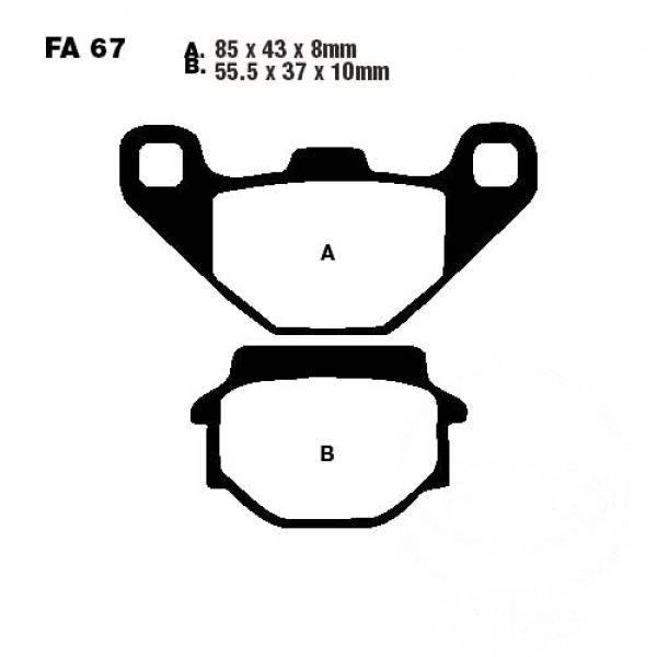 Bremsbelag EBC FA067R hinten