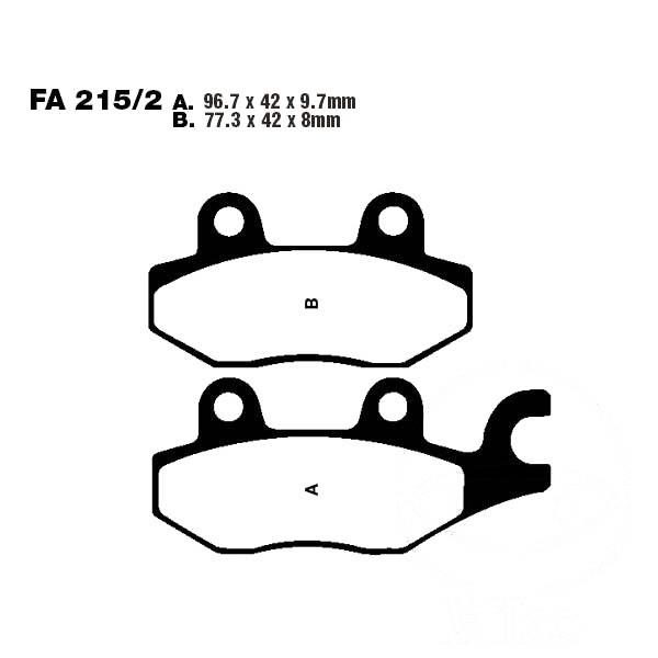 Bremsbelag EBC FA215/2HH hinten