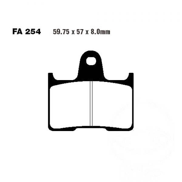 Bremsbelag EBC FA254HH hinten