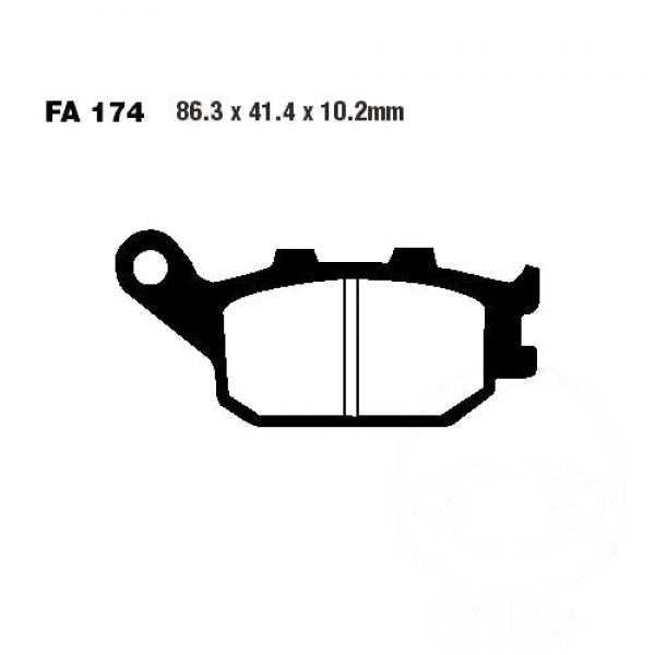 Bremsbelag EBC FA174HH hinten