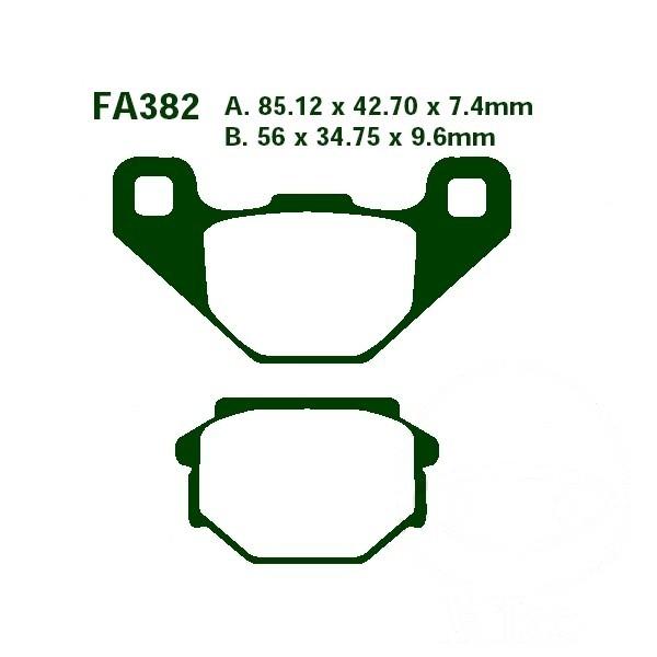 Bremsbelag EBC FA382 hinten