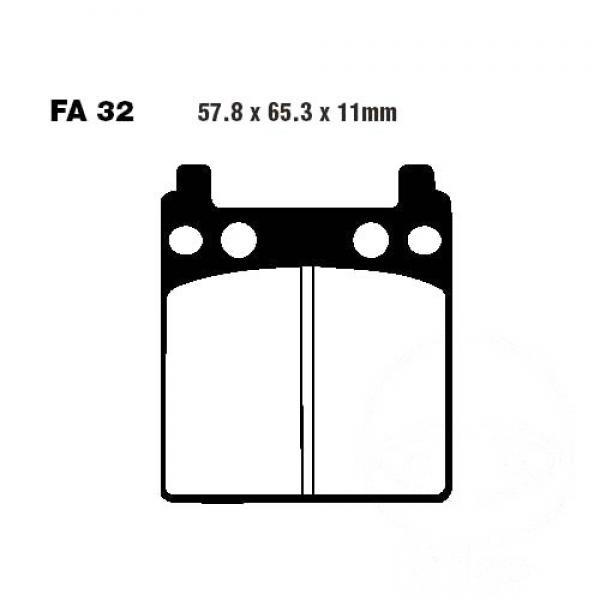 Bremsbelag EBC FA032 hinten