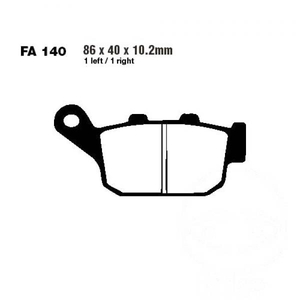 Bremsbelag EBC FA140 hinten