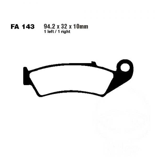 Bremsbelag EBC FA143 hinten