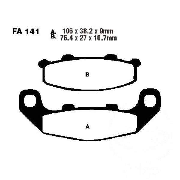Bremsbelag EBC FA141 hinten