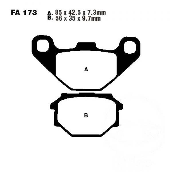 Bremsbelag EBC FA173 hinten